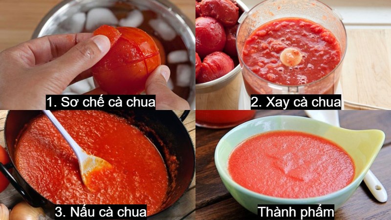 Nấu sốt cà chua cũng là một cách bảo quản cà chua để sử dụng lâu dài